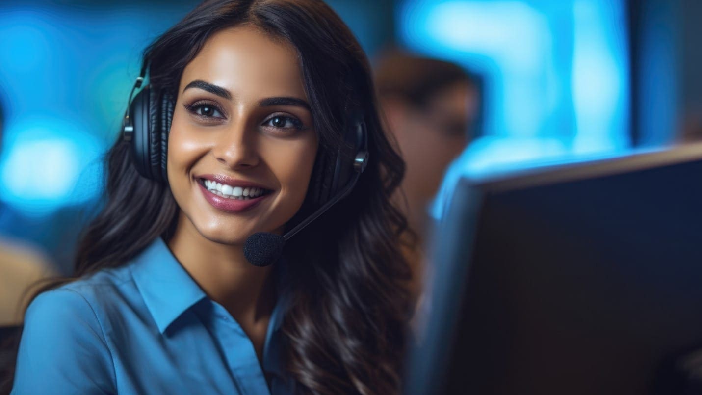 healthcare professional wearing a headset, symbolizing support and efficiency in telemedicine services