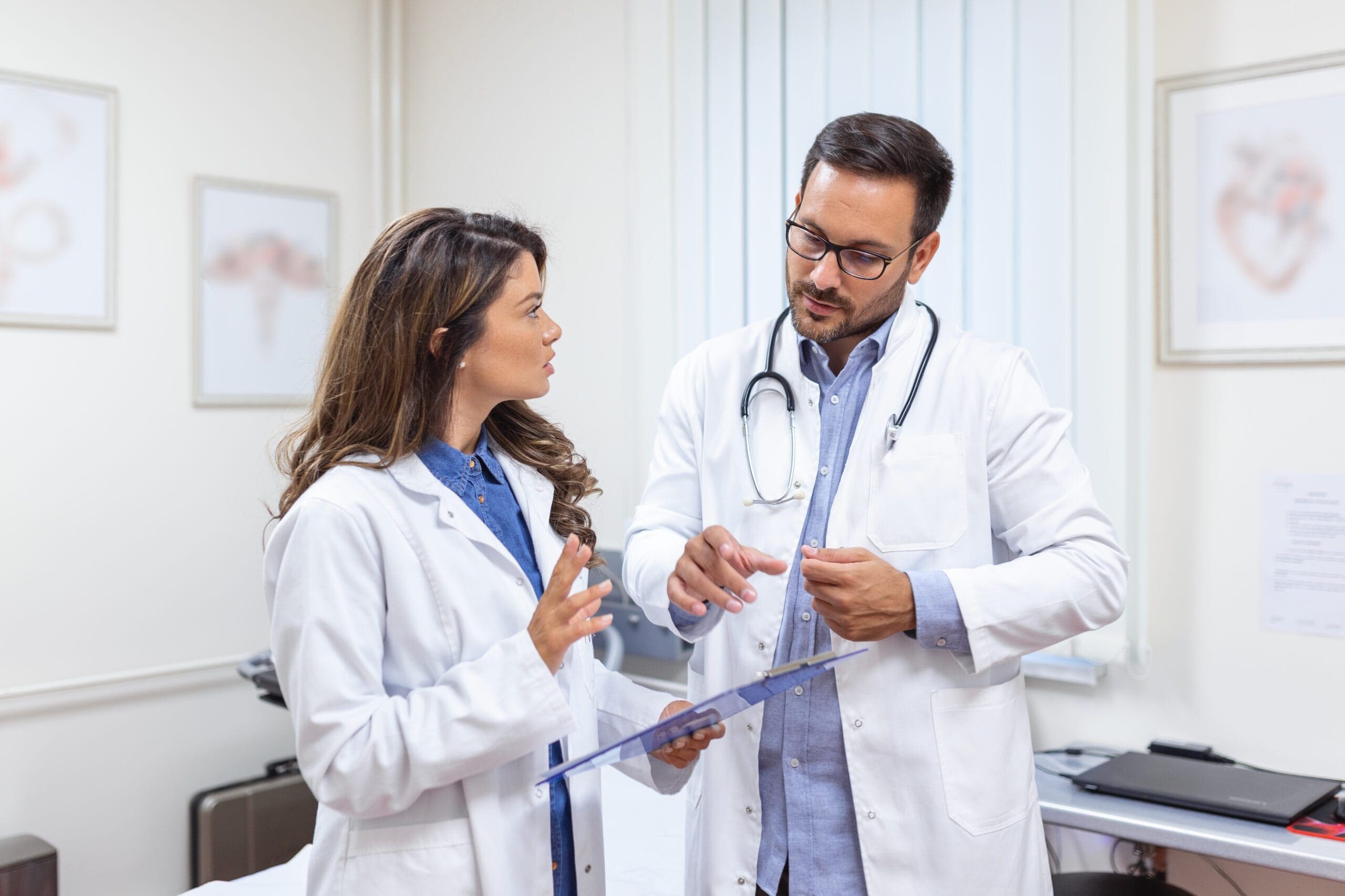 healthcare providers discussing patient documentation and prior authorization requirements for diabetes medication approval.