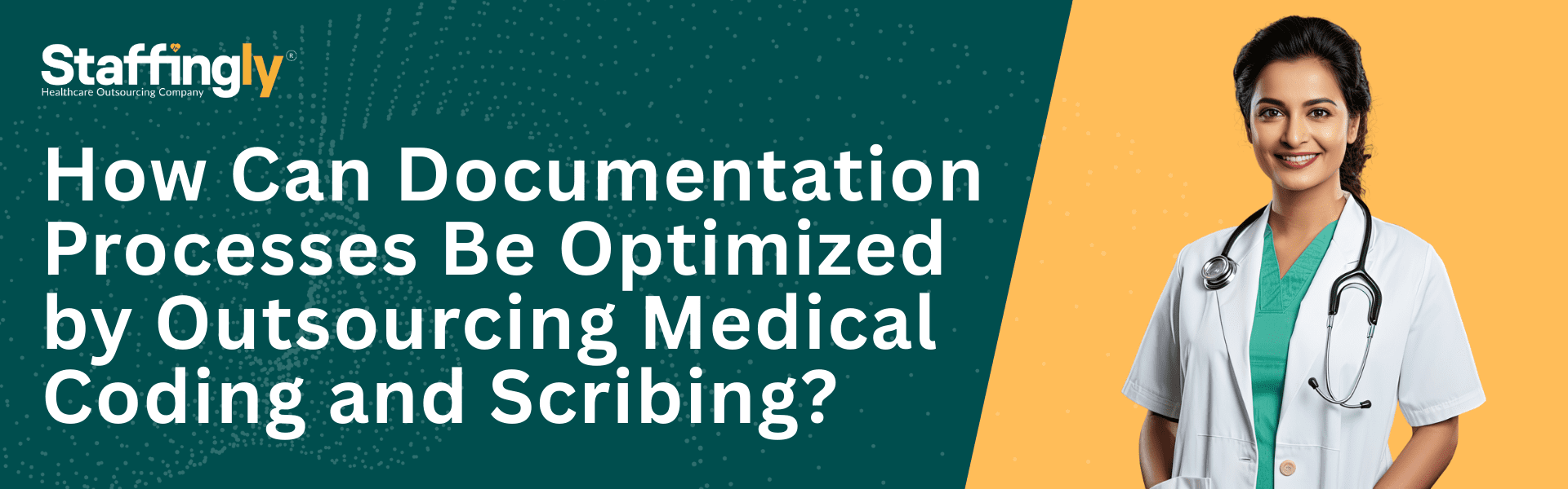 A healthcare provider consulting with a patient while using outsourced medical scribing and coding services.