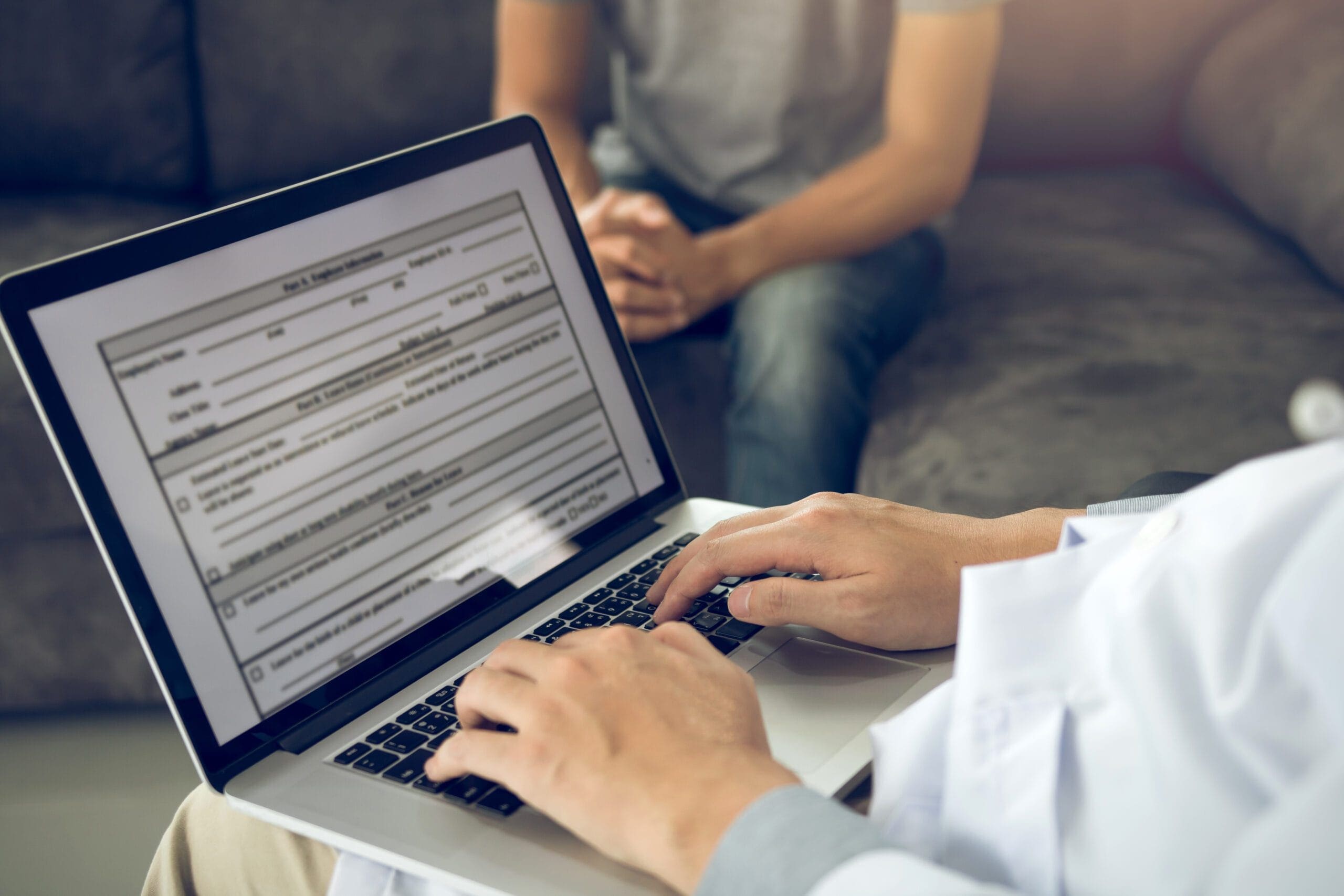 Editing claims in eClinicalWorks showing patient details, service codes, and insurance information for correction.
