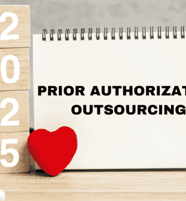 Table showing the benefits of prior authorization outsourcing in 2025, including time savings, patient care, revenue cycle support, and scalability.