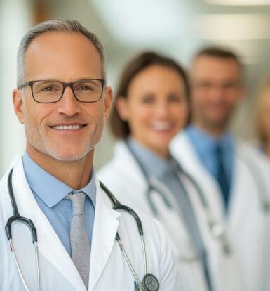 A billing specialist analyzing multi-payer data on a computer screen.