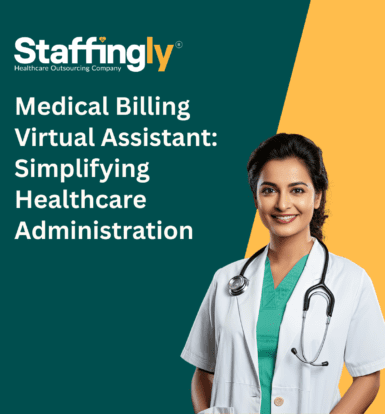 A healthcare professional collaborating virtually, emphasizing the value of Medical Billing Virtual Assistant services by Staffingly.