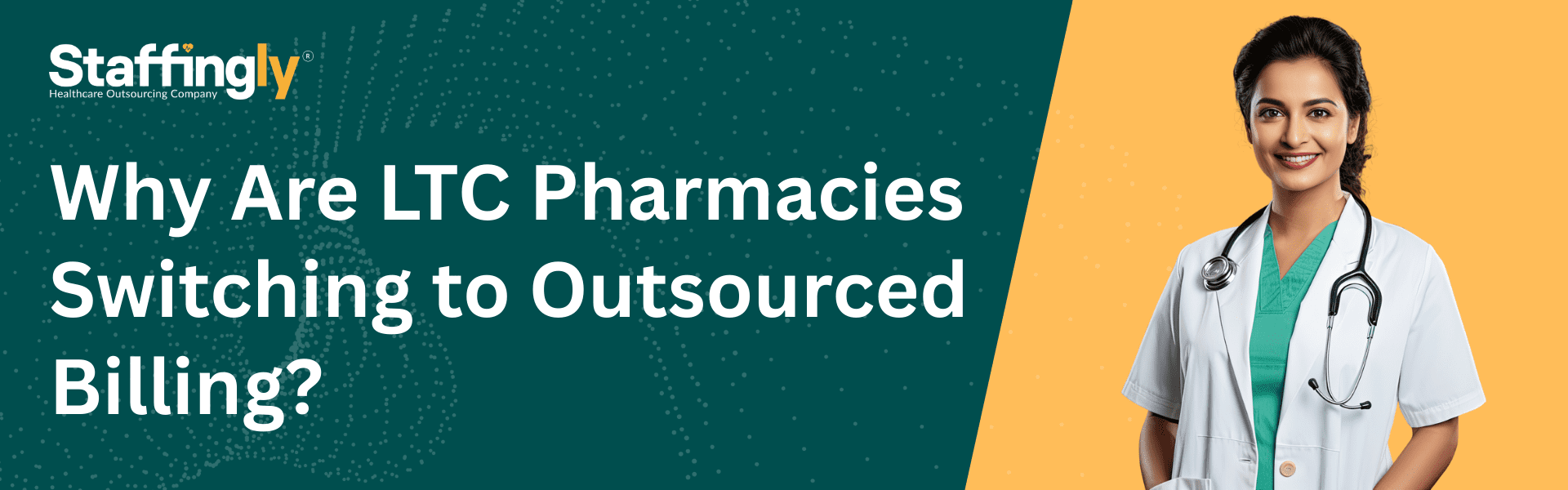 A pharmacist reviewing digital billing reports on a tablet, showcasing the efficiency of outsourced LTC pharmacy billing