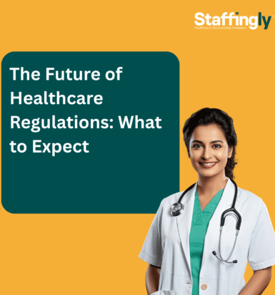 A healthcare provider staying updated on regulatory changes to ensure compliance and efficient patient care.