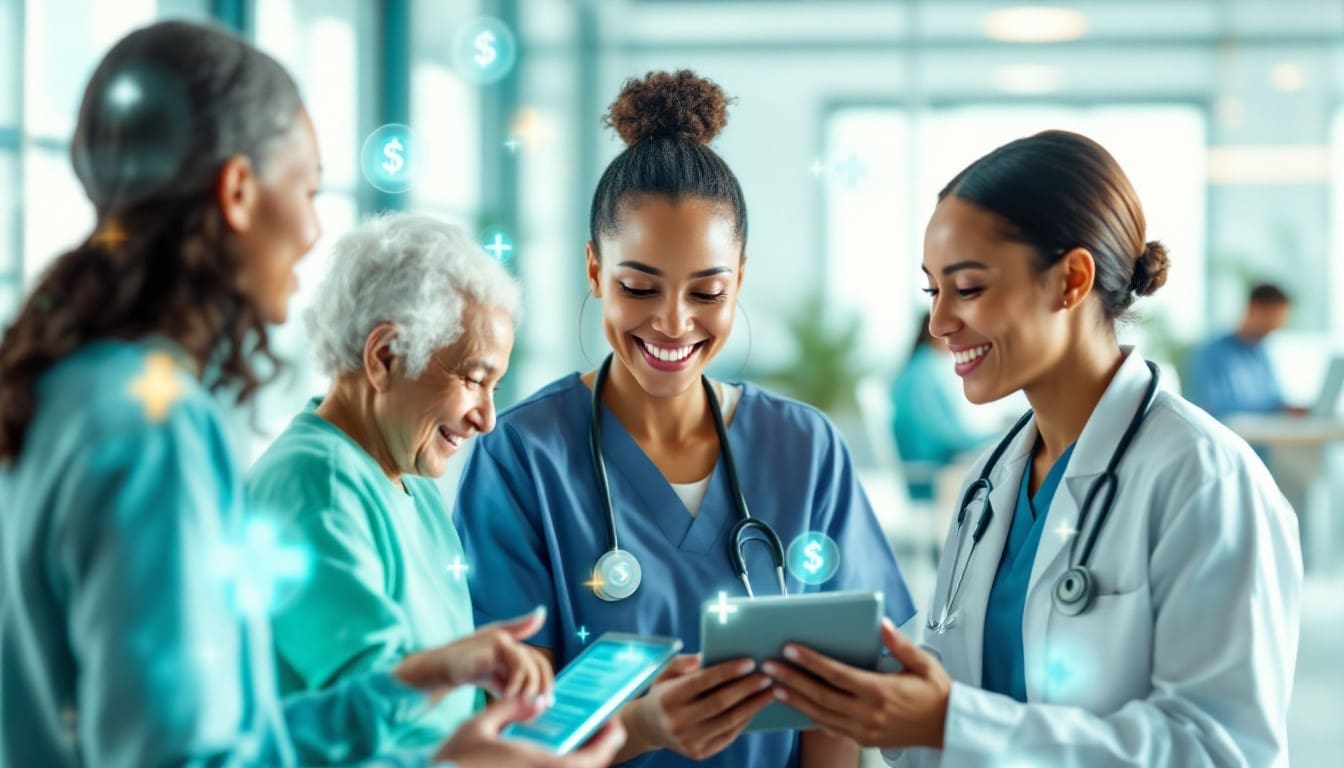 Diagram illustrating the key roles of health insurance in patient care, including satisfaction, stability, protection, and access.