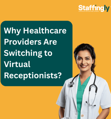 A virtual medical office receptionist efficiently managing patient communications, improving healthcare practice operations.