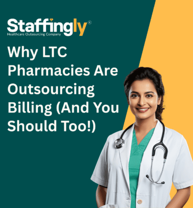 Healthcare professionals managing medical billing and prior authorization in a long-term care pharmacy.
