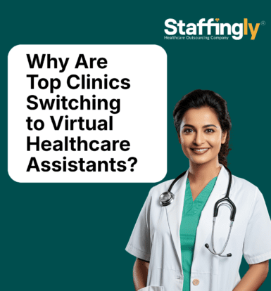 Virtual Healthcare Assistant providing remote medical support on a laptop.