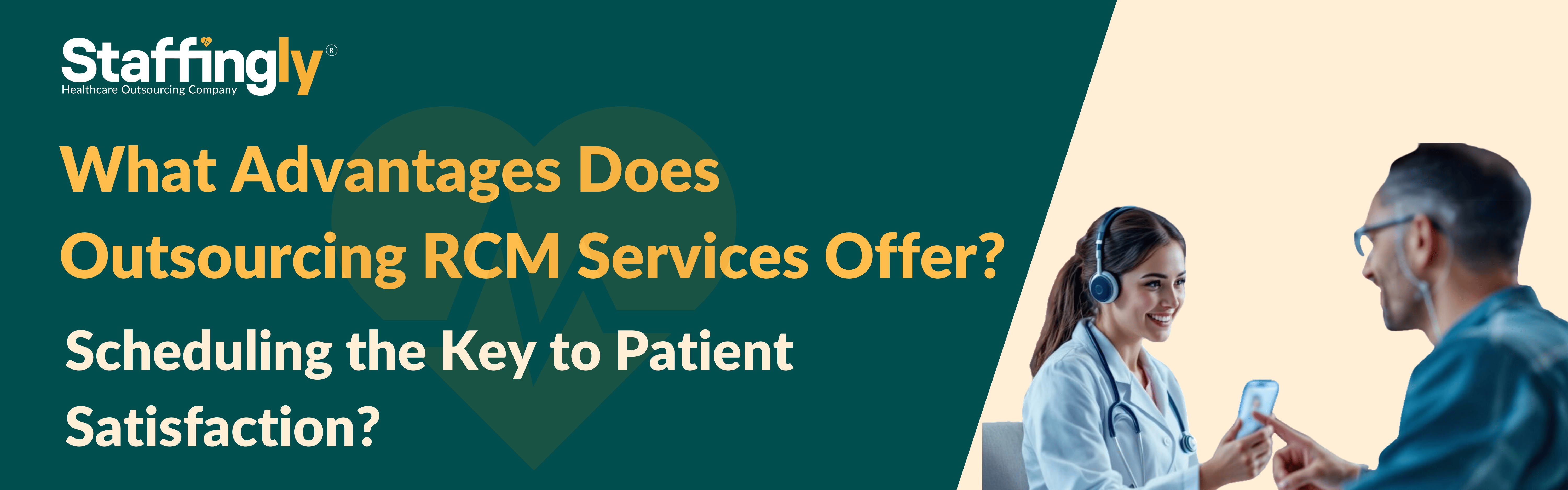 Outsourcing Revenue Cycle Management (RCM) services in healthcare, showcasing efficiency through technology and collaboration.