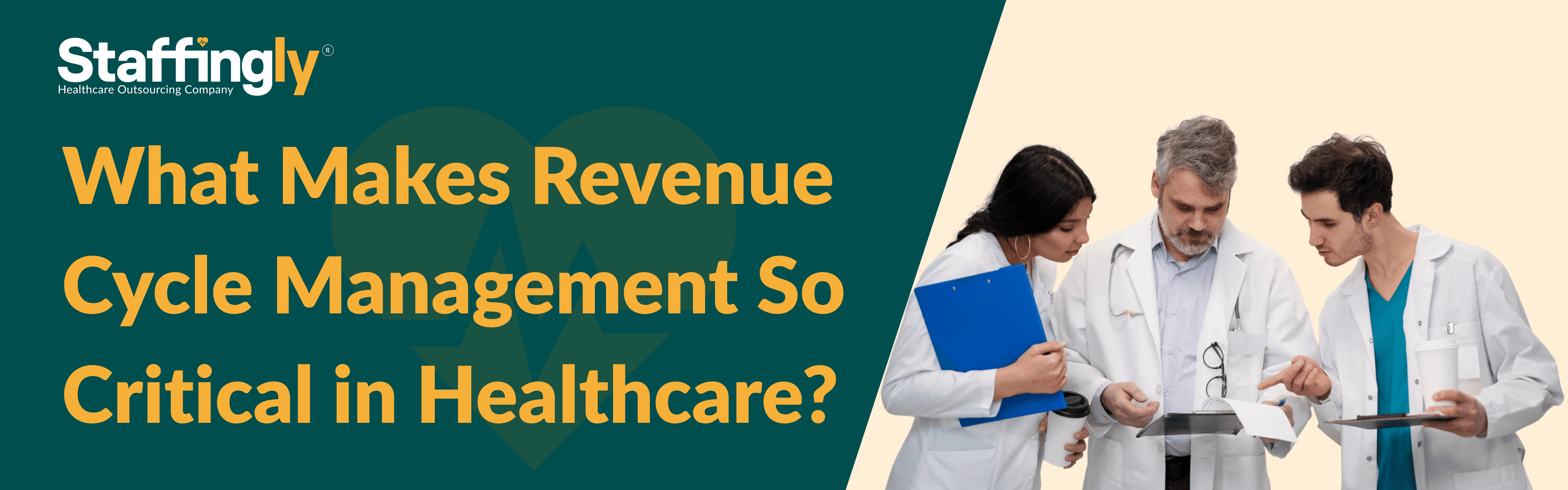 Revenue Cycle Management process in healthcare with billing, coding, and patient care icons