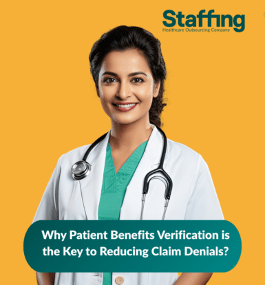 Healthcare professional verifying patient insurance benefits on a computer