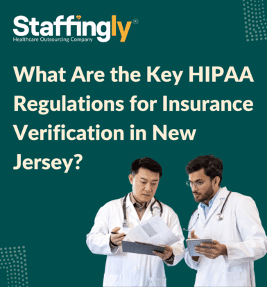 Healthcare professional verifying patient insurance information securely on a computer.