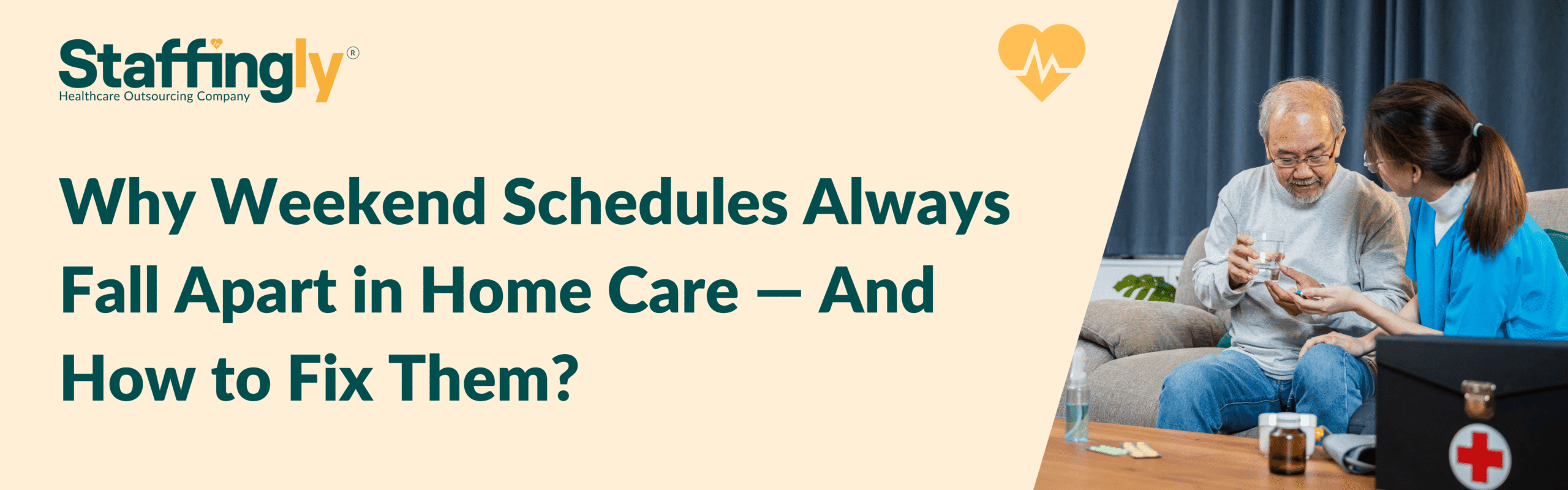 A home care coordinator manages weekend scheduling for caregivers.