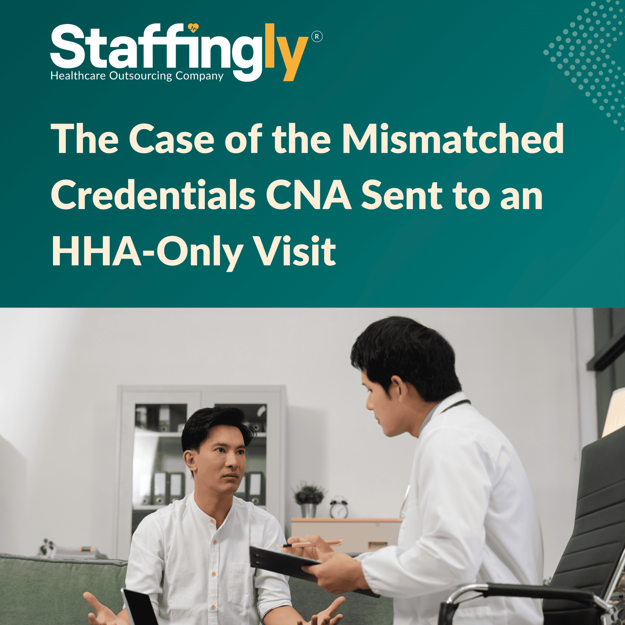 Caregiver credentialing automation system matching licensed staff to home health visits