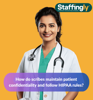 HIPAA-compliant virtual medical scribe working securely on encrypted software