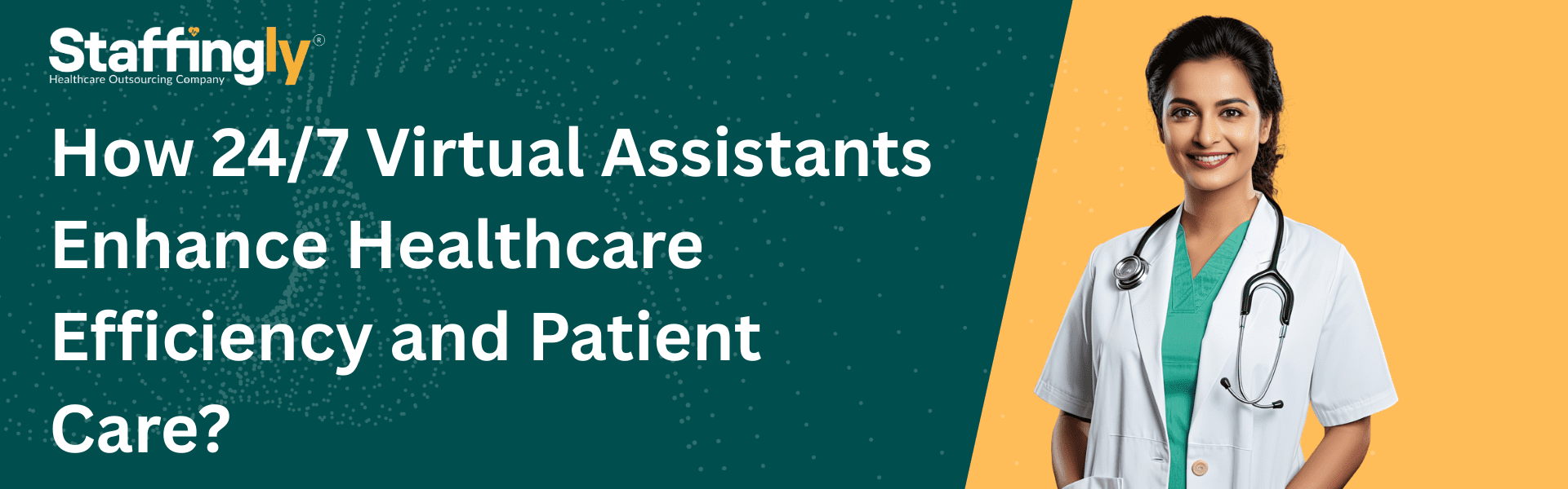 Virtual medical assistant working at night on a laptop