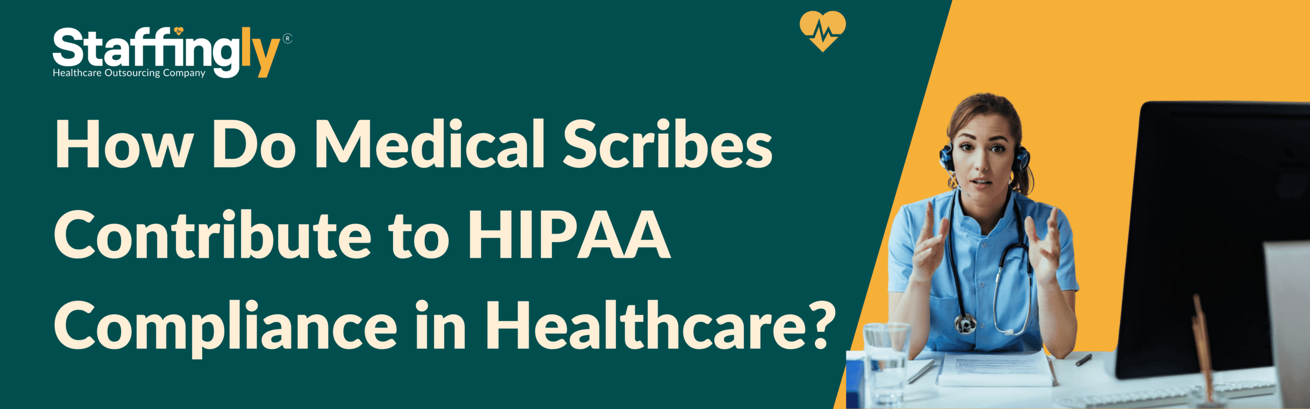 Medical scribe documenting patient information in a healthcare