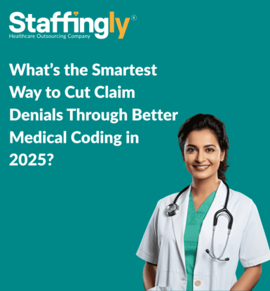 Medical coder reviewing claims to reduce denials in a healthcare setting
