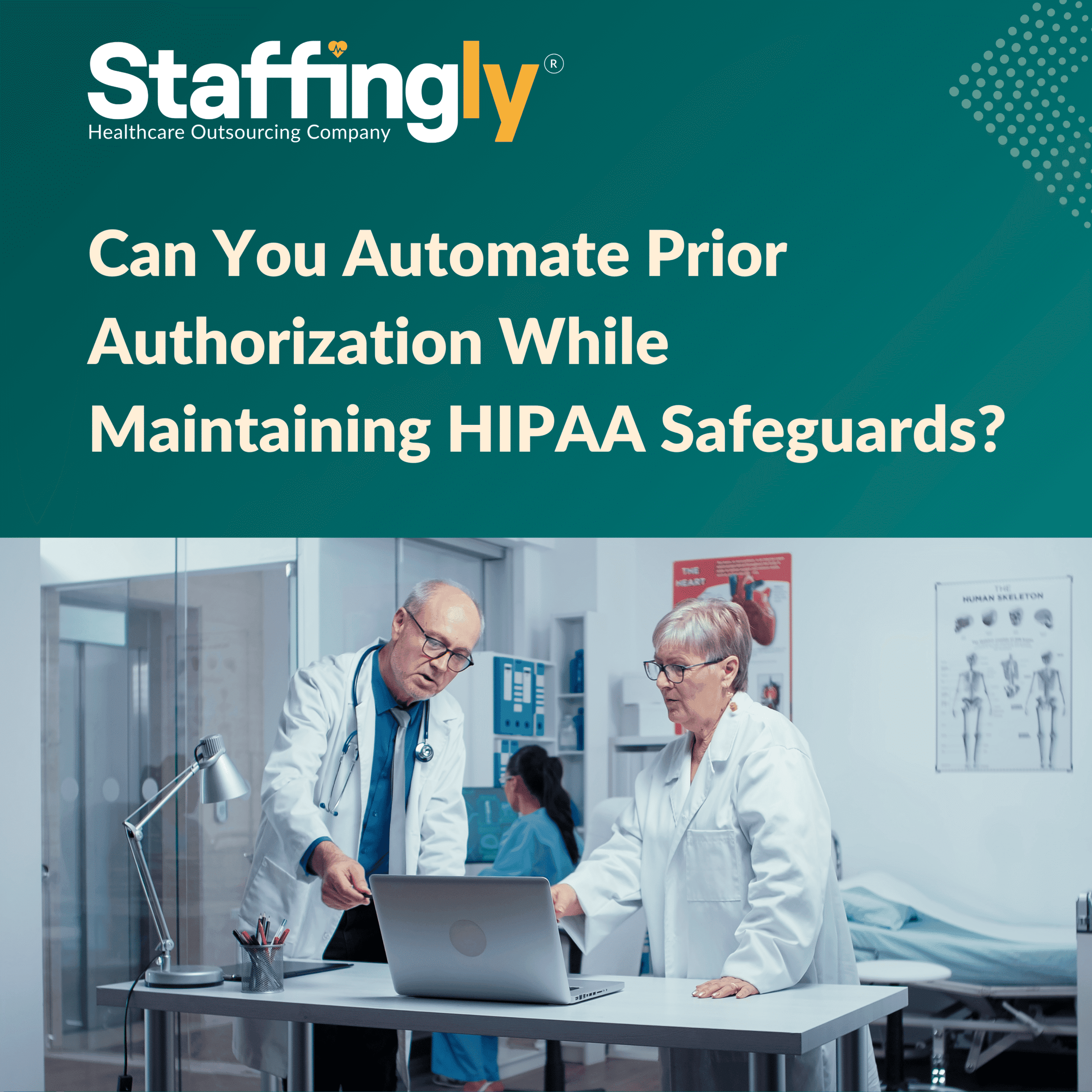 Virtual assistant processing HIPAA-compliant prior authorization for a clinic