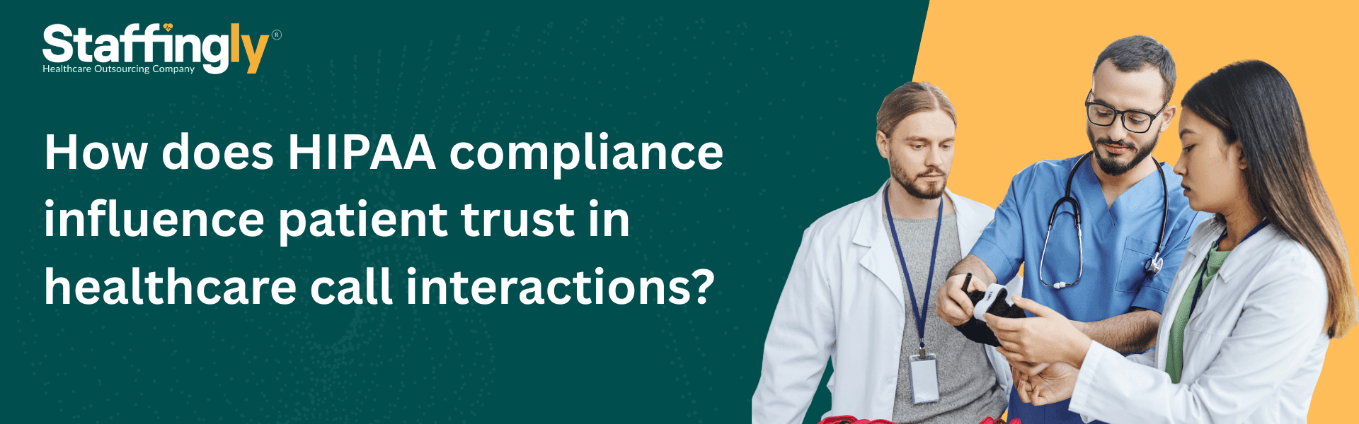 A healthcare provider engaging in a HIPAA-compliant call, emphasizing secure and trustworthy communication with patients.