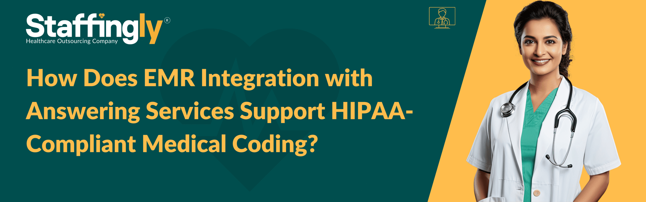 EMR integration with answering services ensuring HIPAA-compliant medical coding