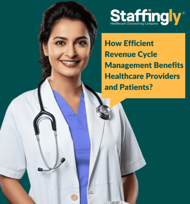 Healthcare professional reviewing healthcare revenue cycle data on a digital tablet