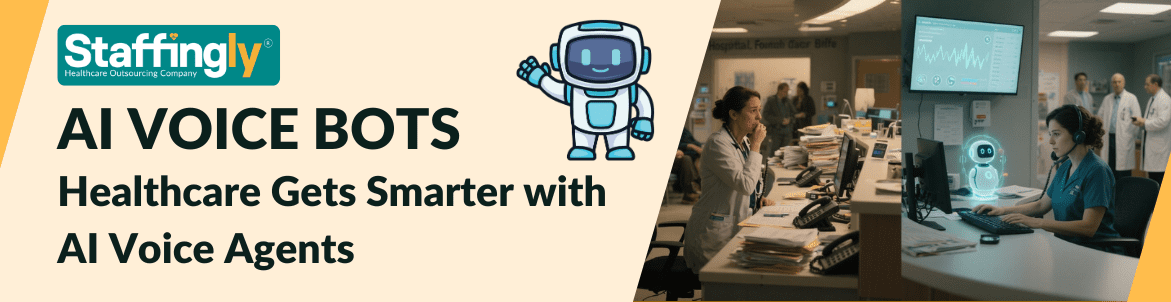 Before-and-after of hospital front desk: stressed staff on calls vs calm workflow with AI voice bots handling appointments.