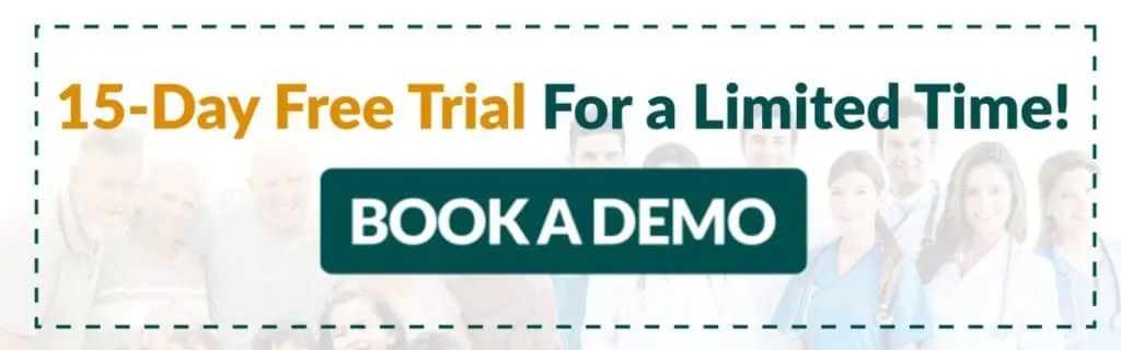 Before-and-after of hospital front desk: stressed staff on calls vs calm workflow with AI voice bots handling appointments.
